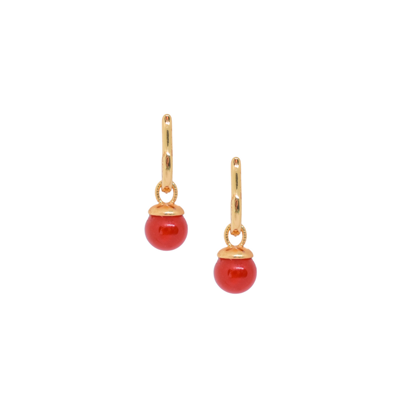 Carnelian Charm Earrings