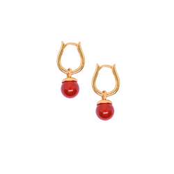 Carnelian Charm Earrings