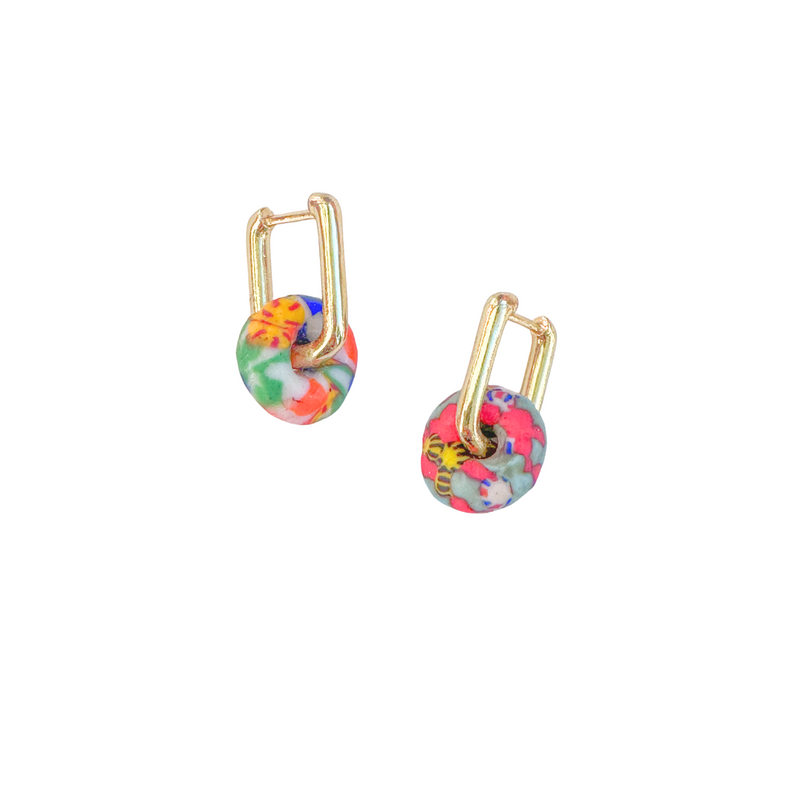 Confetti Hoop Earrings