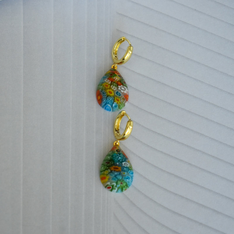 Millefiori Drop Earrings