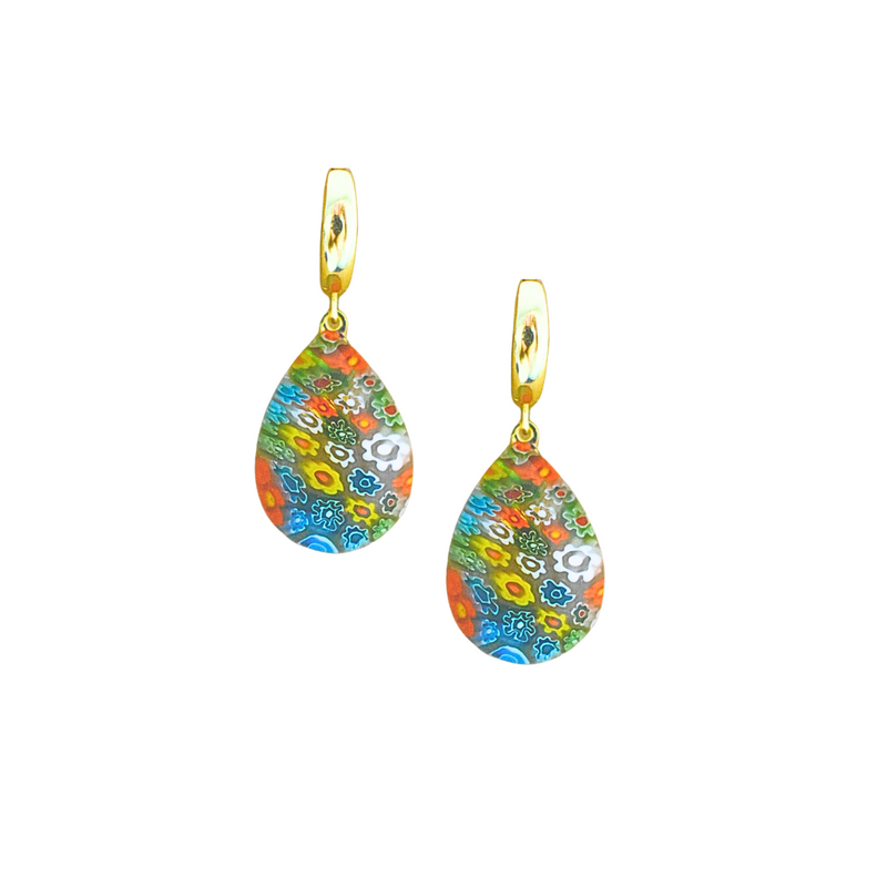 Millefiori Drop Earrings