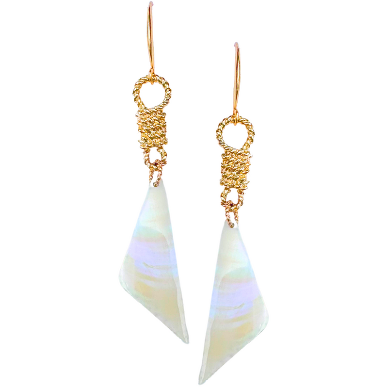 Nantucket Sails and Seashell Statement Earrings