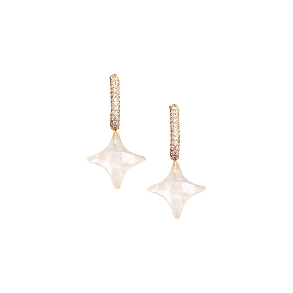 Starlight Starbright Earrings With White Moonstones