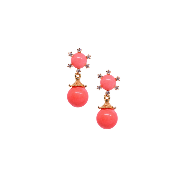 Petite Coral Studs