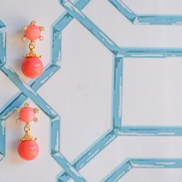 Petite Coral Studs