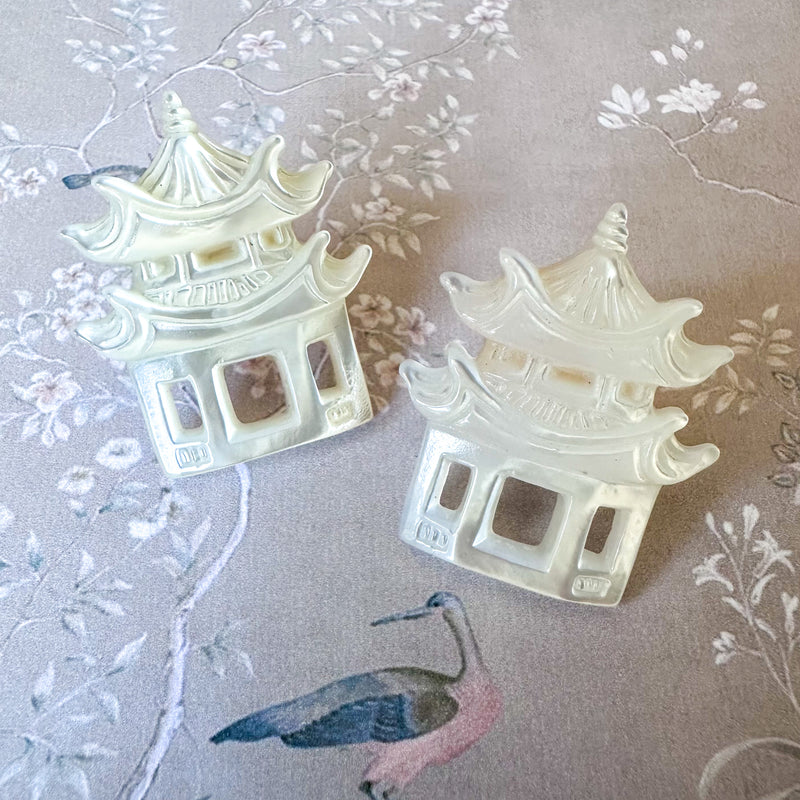 Mother of Pearl Pagoda Statement Studs