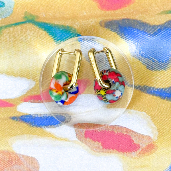 Confetti Hoop Earrings