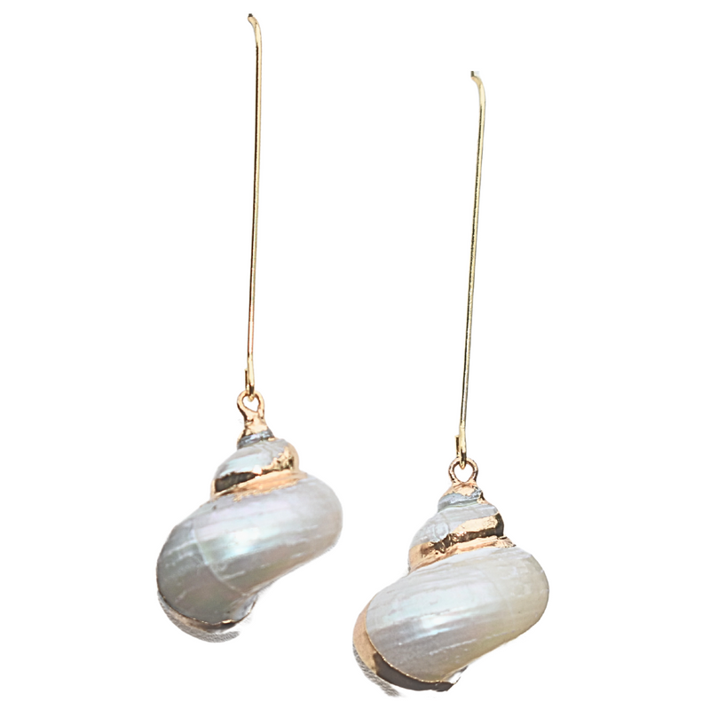 Turbo Shell Long Line Earrings